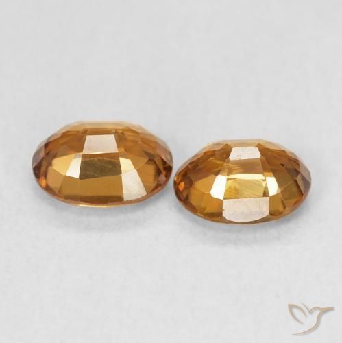 Pedras preciosas de Zircão ferrugem laranja natural de 1.94 ct, oval, VS