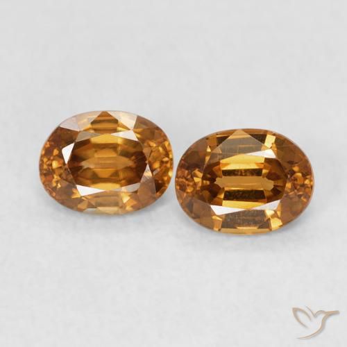 1.14ctw Natural Laranja Profundo Zircão, oval, VVS-VS