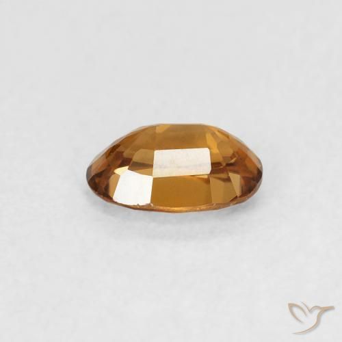 Zircão laranja marrom Natural 0.66ct, oval, VVS