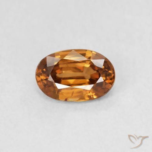 0.73ct Natural Laranja Médio Zircão, oval, VVS