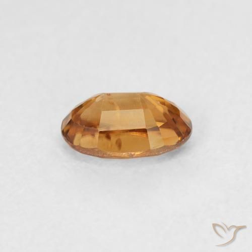 Zircão Laranja Médio Natural 0.73ct, oval, VVS