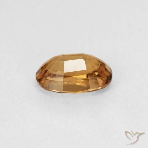 Zircão Laranja Médio Natural 0.77ct, oval, VVS
