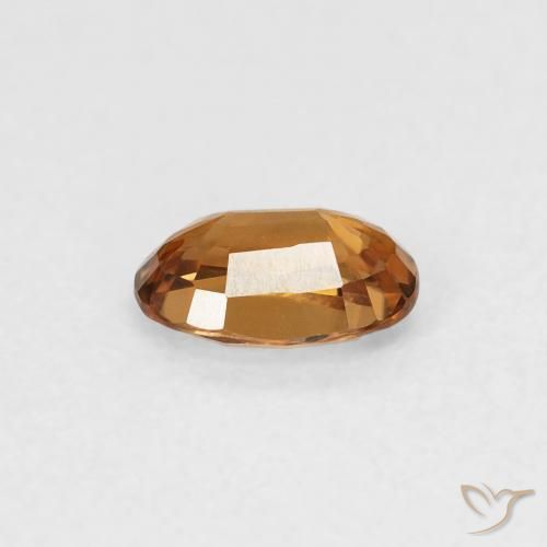 Zircão laranja marrom Natural 0.67ct, oval, VVS