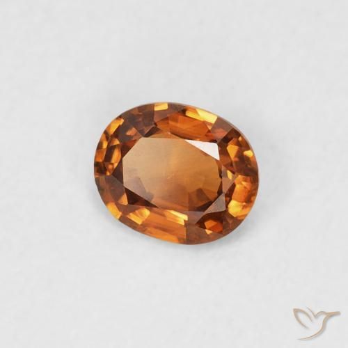 Zircão terra laranja Natural 0.45ct, oval, VVS