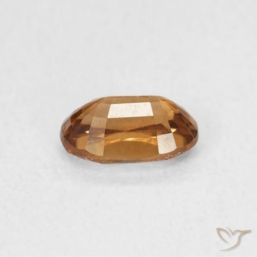 Zircão Laranja acastanhado Natural 0.77ct, oval, VVS