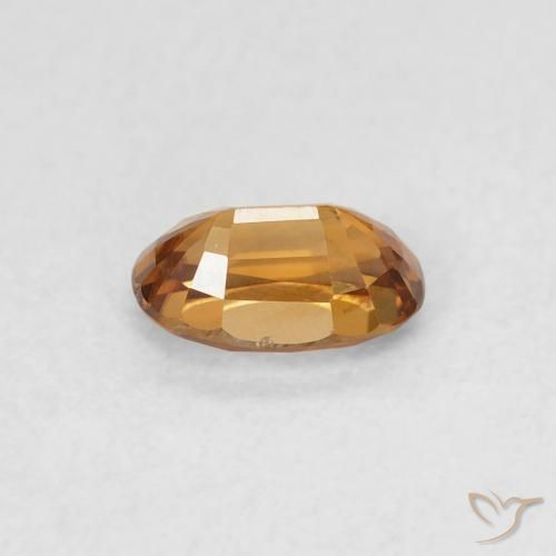 Zircão laranja marrom Natural 0.75ct, oval, VVS