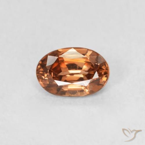 0.67ct Natural Laranja Profundo Zircão, oval, VVS