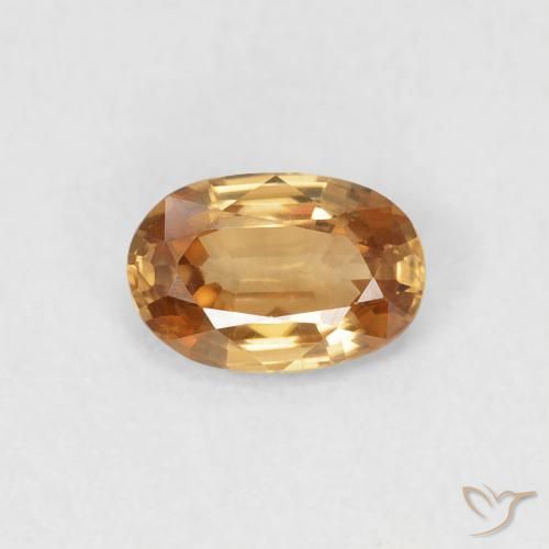 0.65ct Natural Laranja acastanhado Zircão, oval, VVS