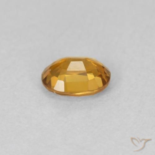 Zircão laranja marrom Natural 0.59ct, oval, VVS-VS