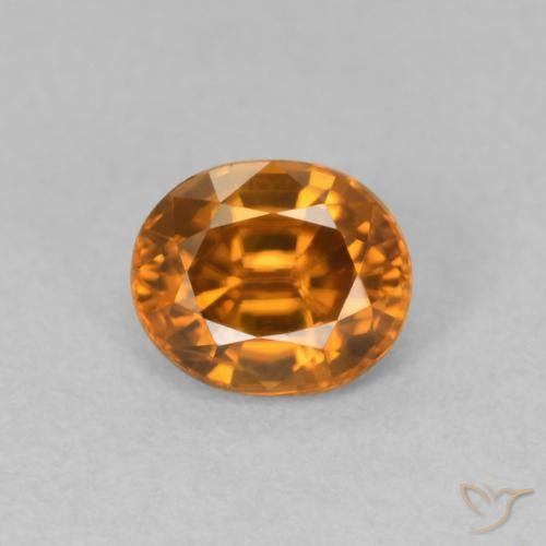 1.04ct Natural Laranja acastanhado Zircão, oval, VVS-VS