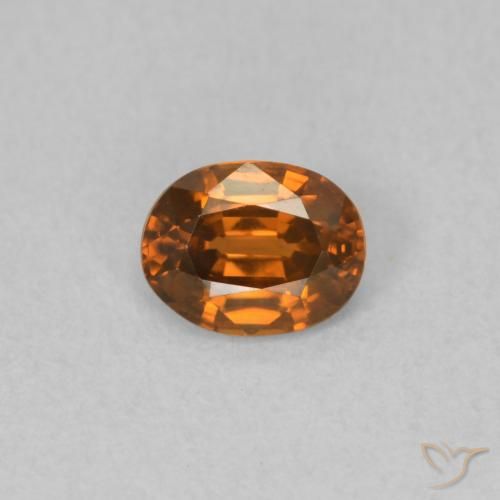 0.59ct Natural Laranja Profundo Zircão, oval, VVS-VS