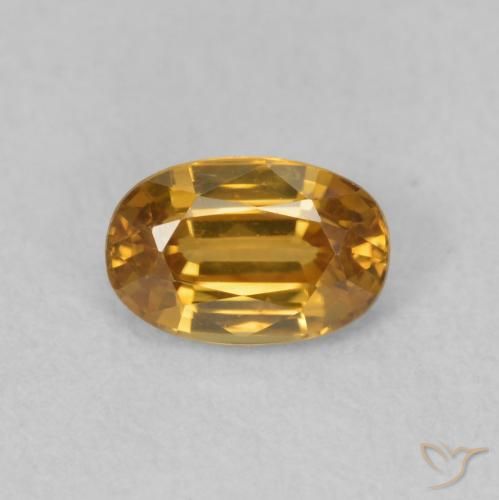 0.78ct Natural Laranja Profundo Zircão, oval, VVS-VS