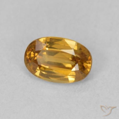 Zircão Laranja Profundo Natural 0.78ct, oval, VVS-VS