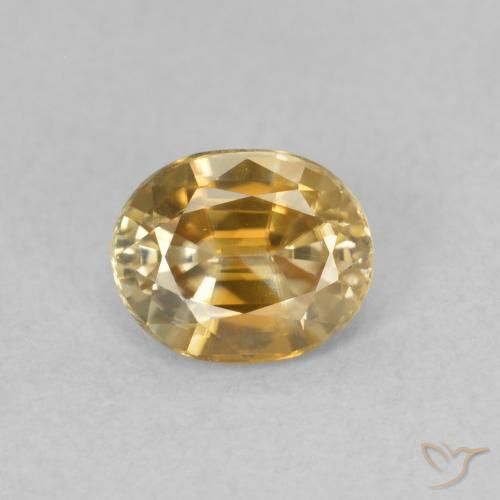 1.03ct Natural champanhe Zircão, oval, VVS-VS