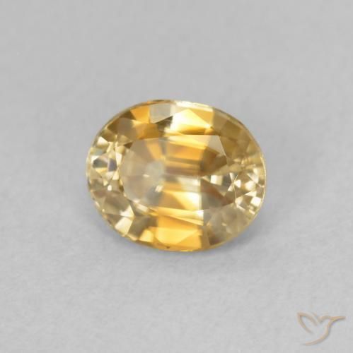 Zircão champanhe Natural 1.03ct, oval, VVS-VS