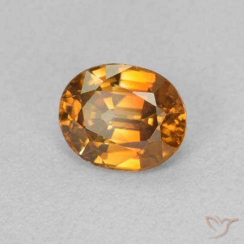 Zircão terra laranja Natural 1.06ct, oval, VVS-VS