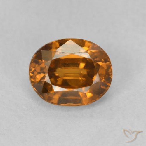 1.02ct Natural Laranja acastanhado Zircão, oval, VVS-VS