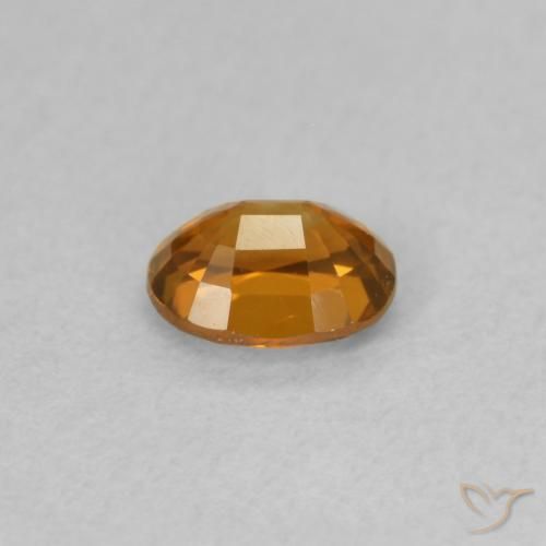 Zircão Laranja Médio Natural 0.63ct, oval, VVS-VS
