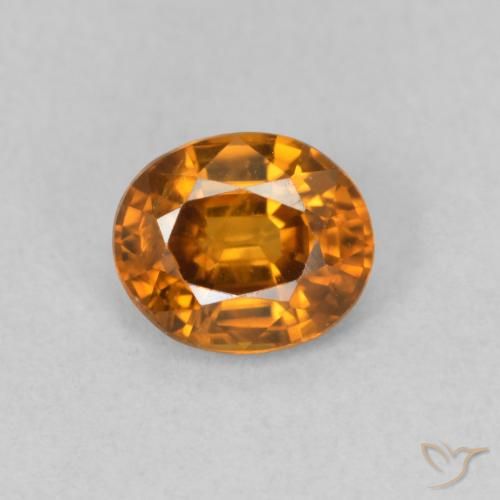 0.98ct Natural Laranja Médio Zircão, oval, VVS-VS