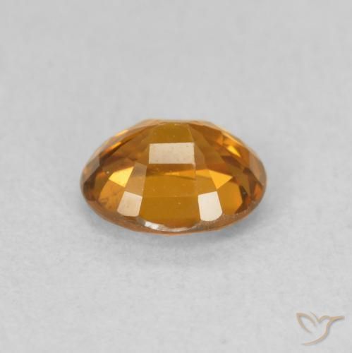 Zircão Laranja Médio Natural 0.98ct, oval, VVS-VS