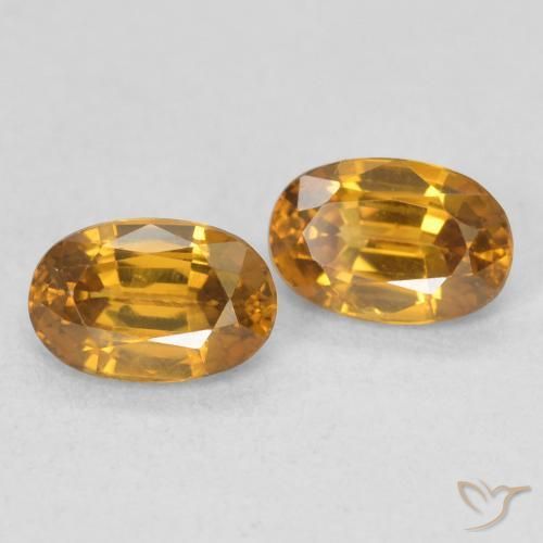 Pedras preciosas de Zircão Marrom dourado natural de 1.56 ct, oval, VVS-VS