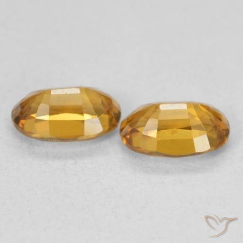 Pedras preciosas de Zircão Marrom dourado natural de 1.56 ct, oval, VVS-VS