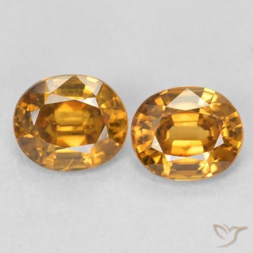 1.89ctw Natural Laranja-Ouro Zircão, oval, VVS-VS