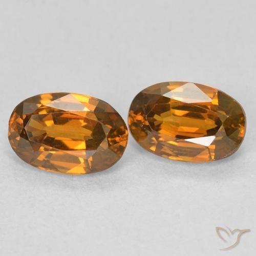 Pedras preciosas de Zircão Laranja Marrom Profundo natural de 1.60 ct, oval, VVS-VS