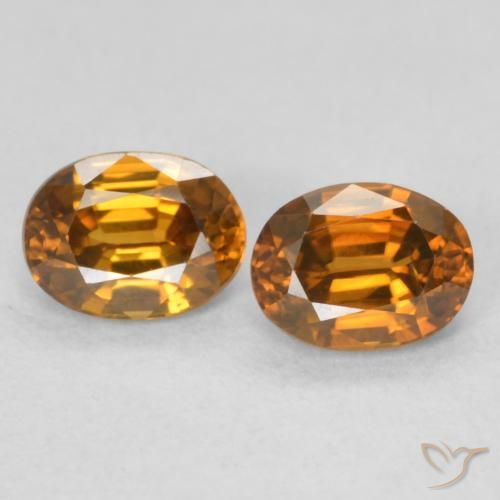 1.19ctw Natural laranja marrom Zircão, oval, VVS-VS