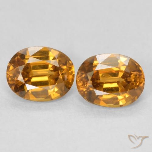 1.25ctw Natural Laranja Profundo Zircão, oval, VVS-VS