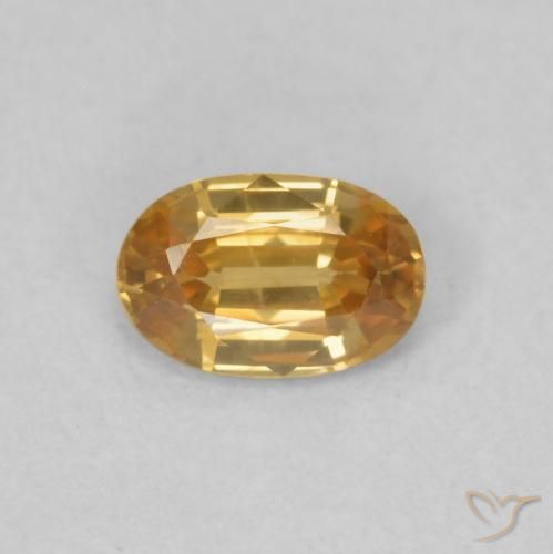 0.63ct Natural Dourado-Laranja Zircão, oval, VVS-VS