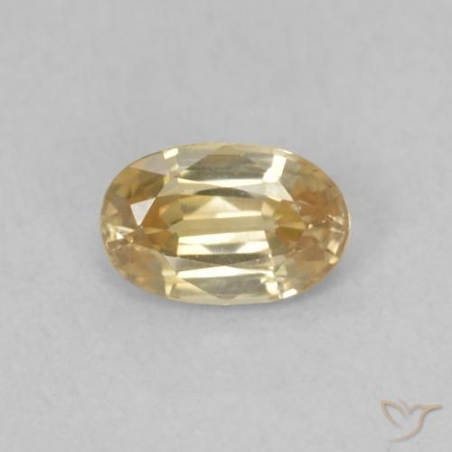0.67ct Natural champanhe Zircão, oval, VVS-VS