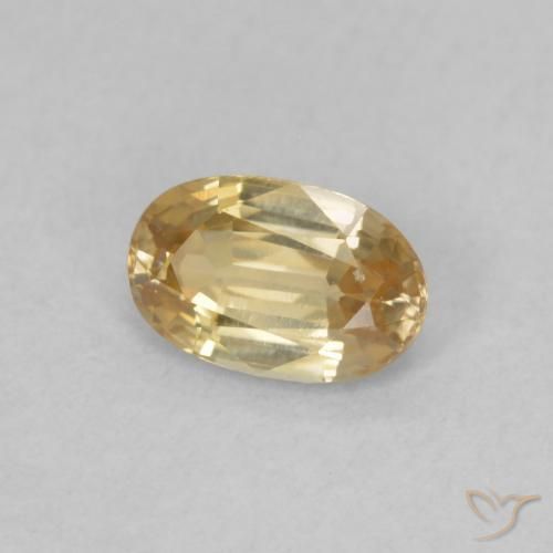 Zircão champanhe Natural 0.67ct, oval, VVS-VS
