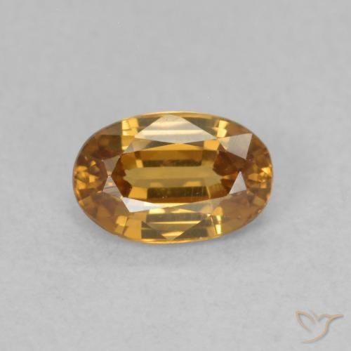 0.77ct Natural Marrom dourado Zircão, oval, VVS-VS