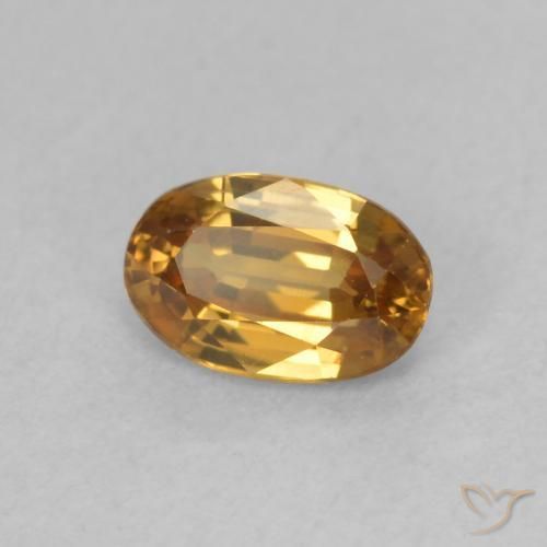 Zircão Marrom dourado Natural 0.77ct, oval, VVS-VS