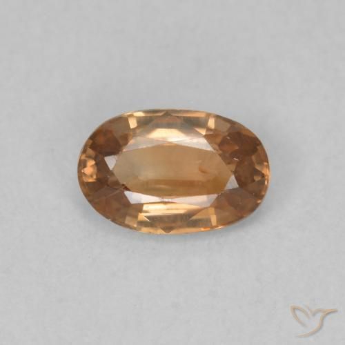 0.64ct Natural Laranja Dourado Zircão, oval, VVS-VS