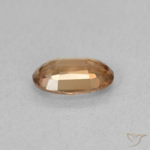 Zircão Laranja Dourado Natural 0.64ct, oval, VVS-VS