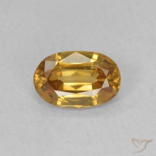 0.70ct Natural Marrom dourado Zircão, oval, VVS-VS