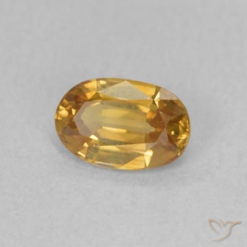 Zircão Marrom dourado Natural 0.70ct, oval, VVS-VS