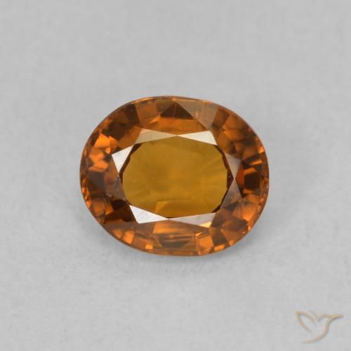 0.88ct Natural Laranja Profundo Zircão, oval, VVS-VS