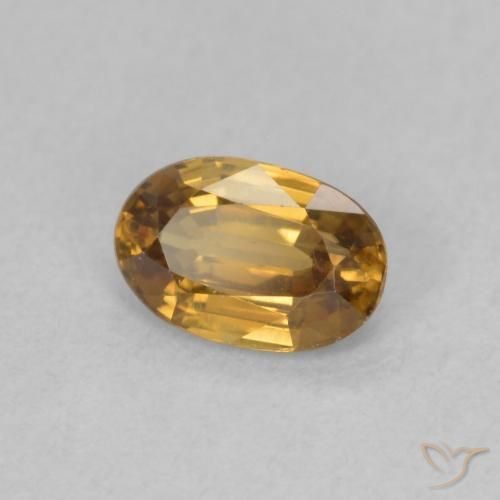 Zircão Marrom dourado Natural 0.72ct, oval, VVS-VS