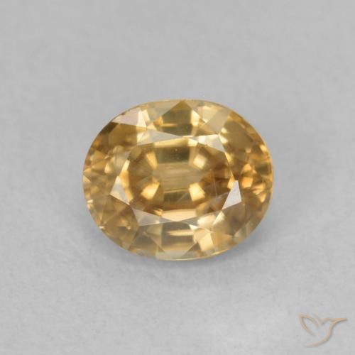 1.00ct Natural champanhe Zircão, oval, VS