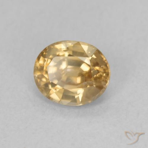 Zircão champanhe Natural 1.00ct, oval, VS