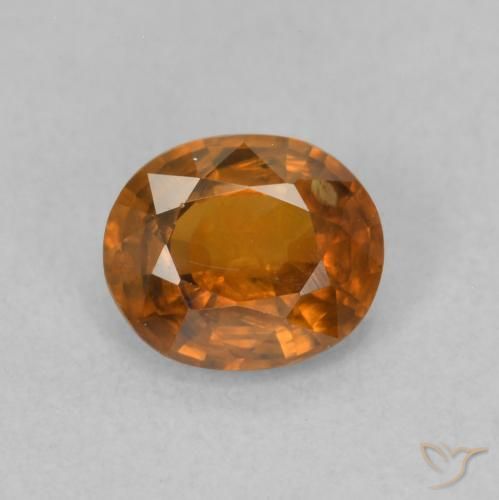 0.96ct Natural Laranja Profundo Zircão, oval, VS