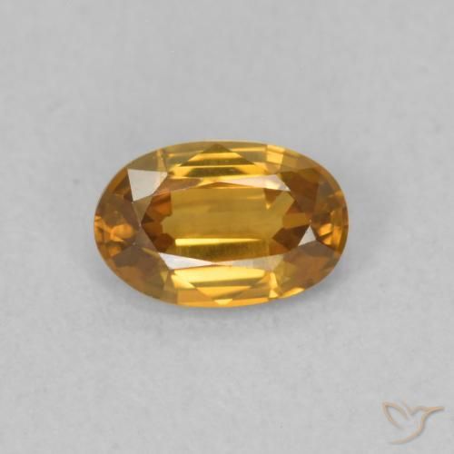 0.63ct Natural Laranja Médio Zircão, oval, VVS-VS