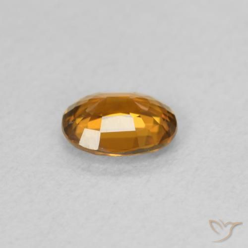 Zircão Laranja Médio Natural 0.50ct, oval, VVS-VS