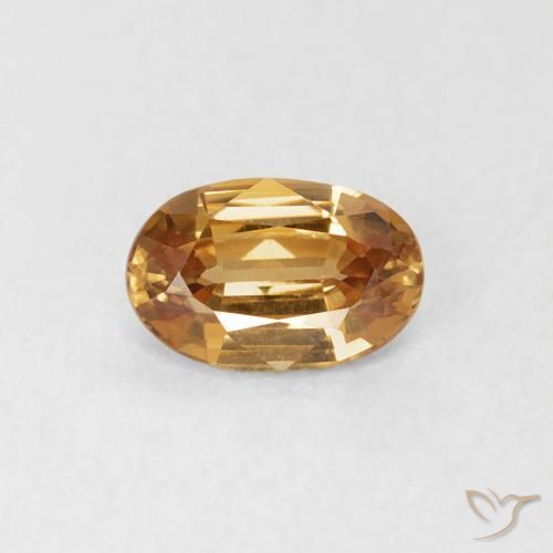 0.69ct Natural Marrom dourado Zircão, oval, VVS-VS
