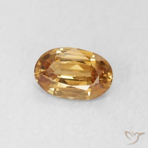 Zircão Marrom dourado Natural 0.69ct, oval, VVS-VS