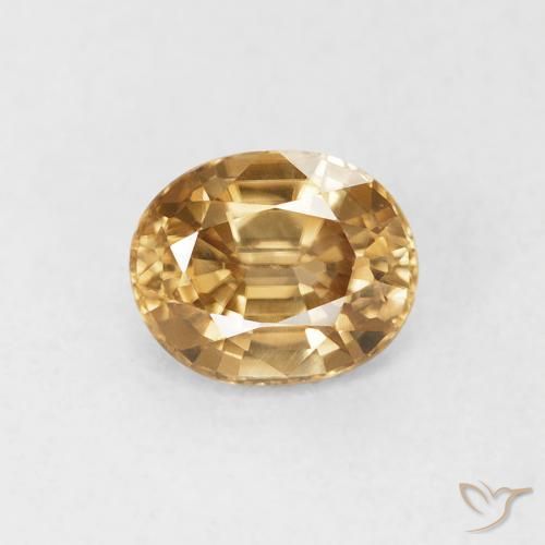 0.98ct Natural Dourado Zircão, oval, VVS-VS