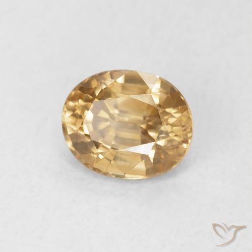 Zircão Dourado Natural 0.98ct, oval, VVS-VS